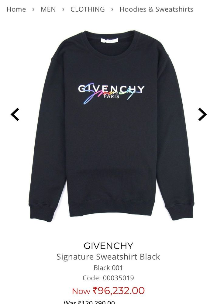 Givenchy Paris Black Sweatshirt