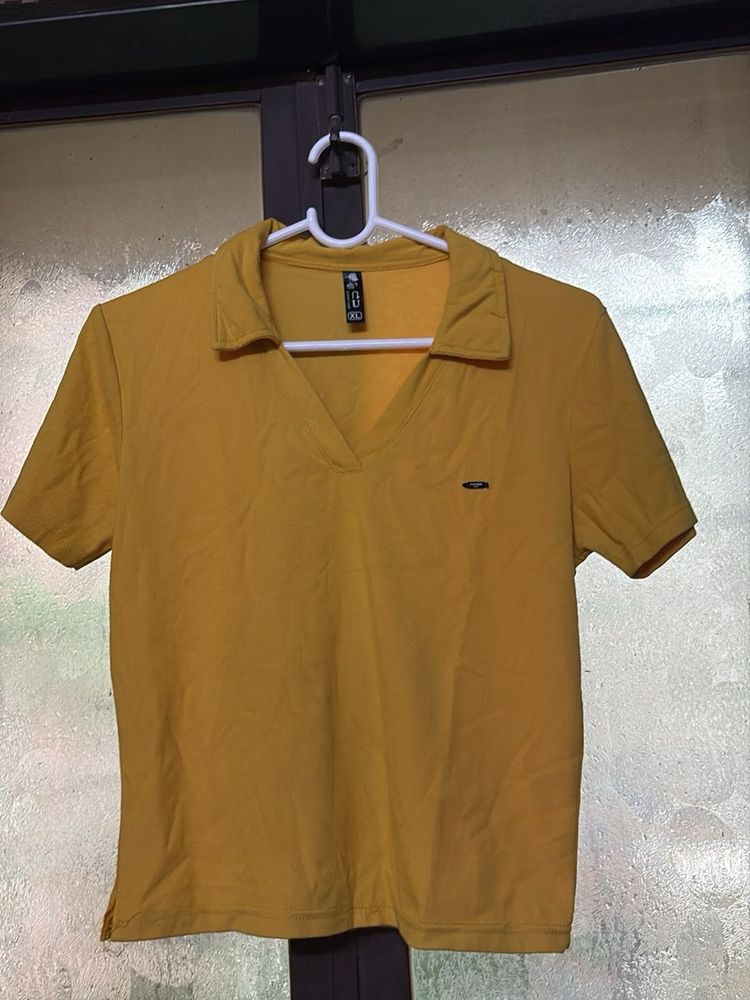 Yellow Collared T-Shirt
