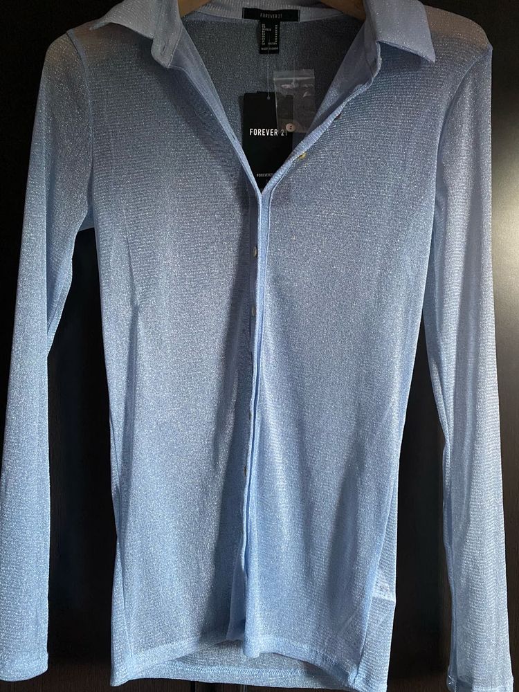 ✨ Forever 21 Blue Sparkle Top ✨