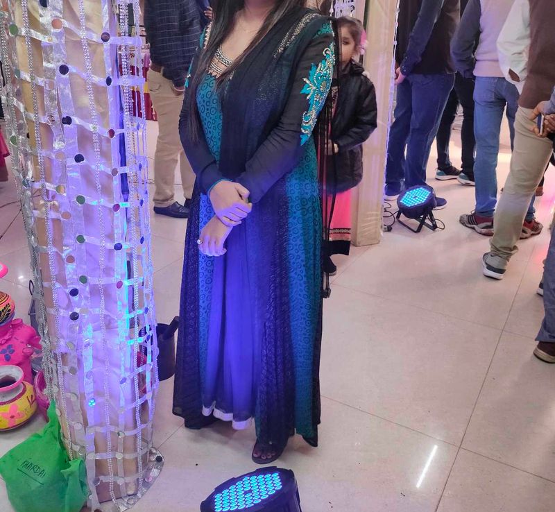 Green Color Frock Suit