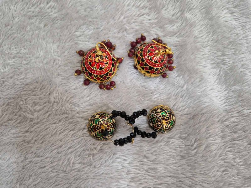 Exquisite Indian Ethnic Earrings Set