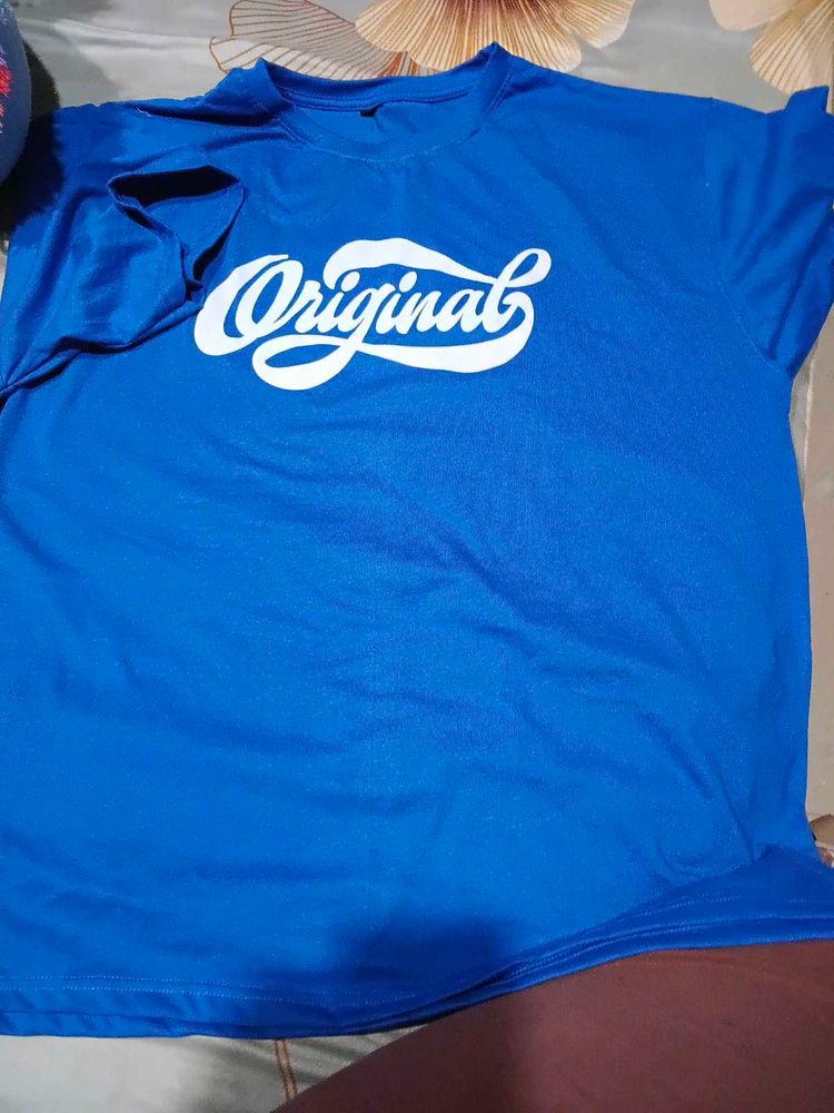 Blue 'Original' Graphic T-Shirt