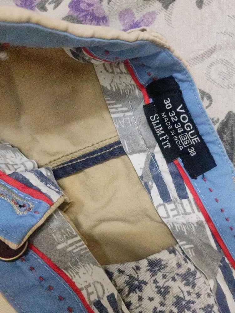 Men's Khaki Straight Leg Pants