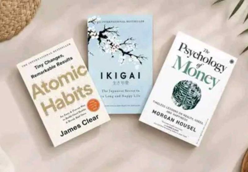 3 Books: Atomic Habits, Ikigai, Psychology of Mone