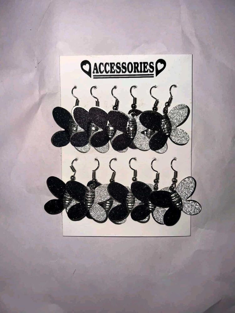 Sparkling Butterfly Dangle Earrings