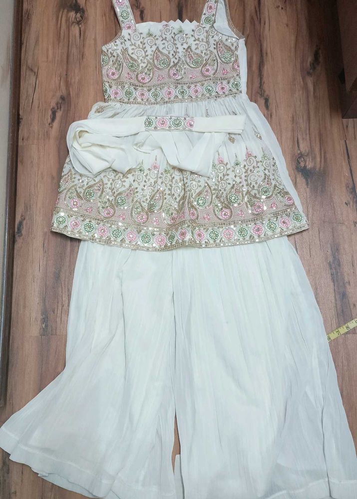 Embroidered Kurta Set with Palazzo