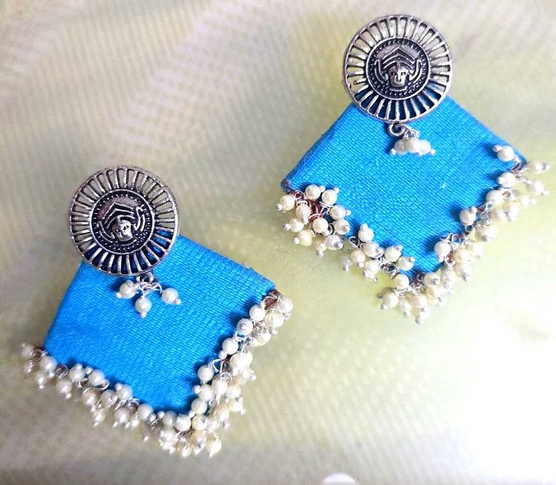 Fabric earrings
