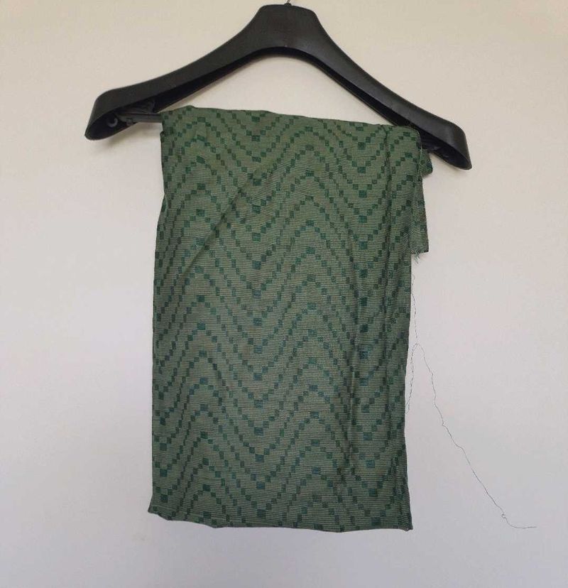 Elegant Green Geometric Rayon Dress Material