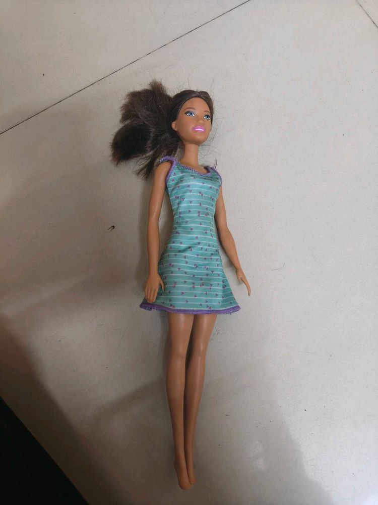 Doll with Striped Dress