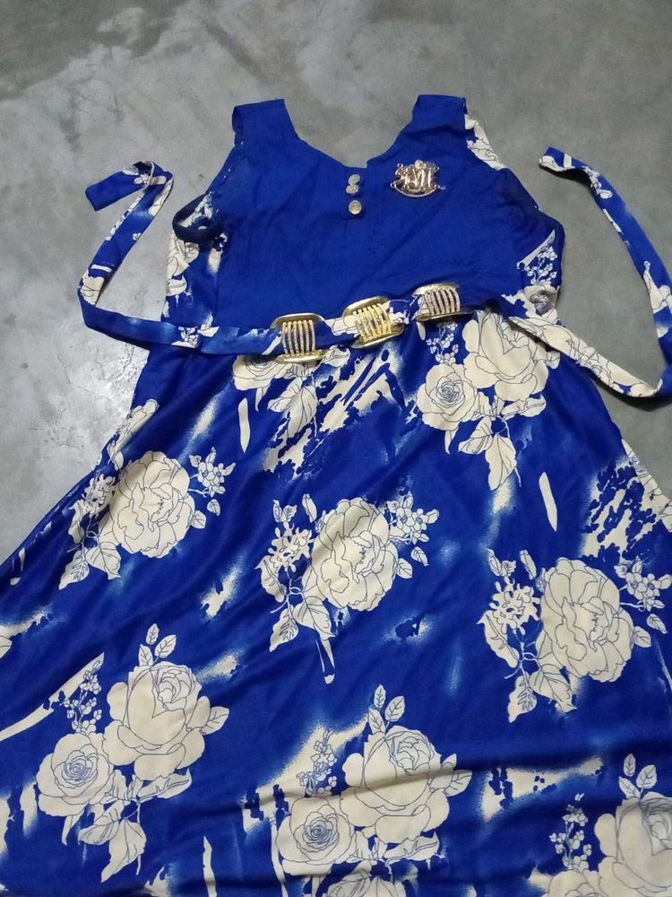 Cute Blue Floral Dress