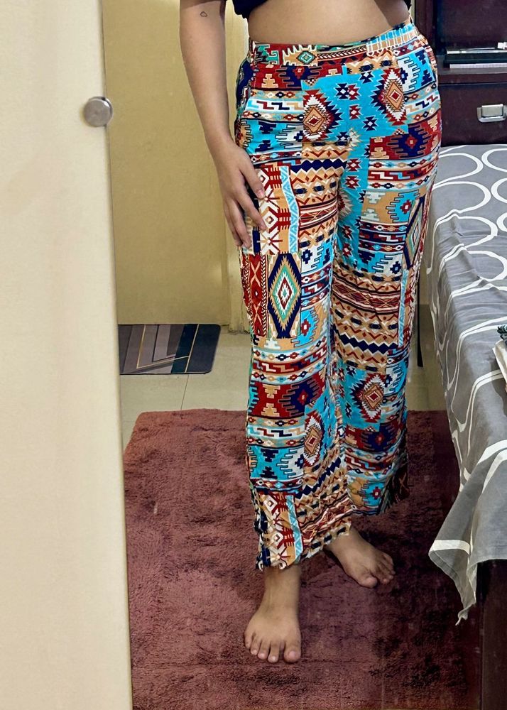 Boho Patchwork Palazzo Pants
