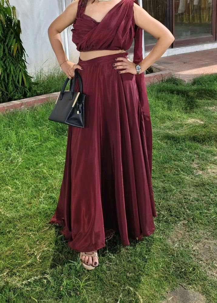 😍😍🔥 Beautiful Maroon Lehenga Choli Set📢📢