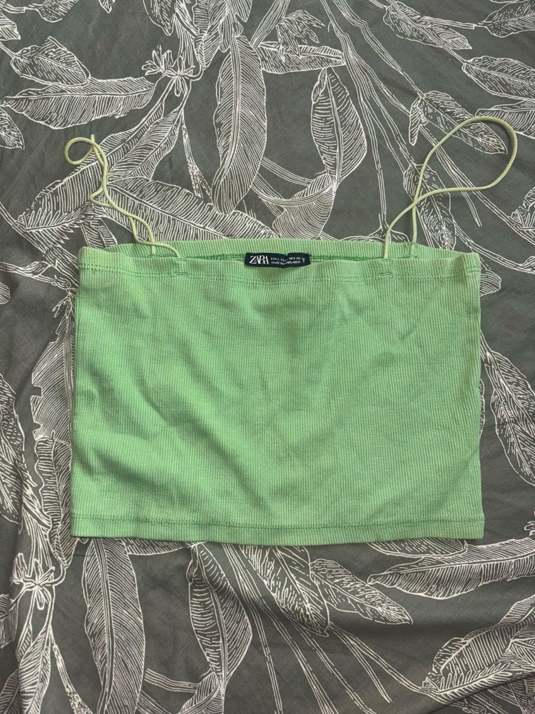 Zara Ribbed Cropped Top