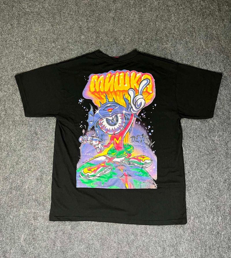 Graphic Print Black T-Shirt