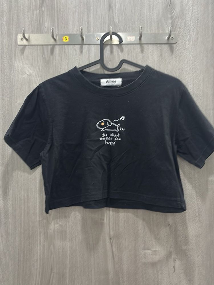 Cute Black Crop Top