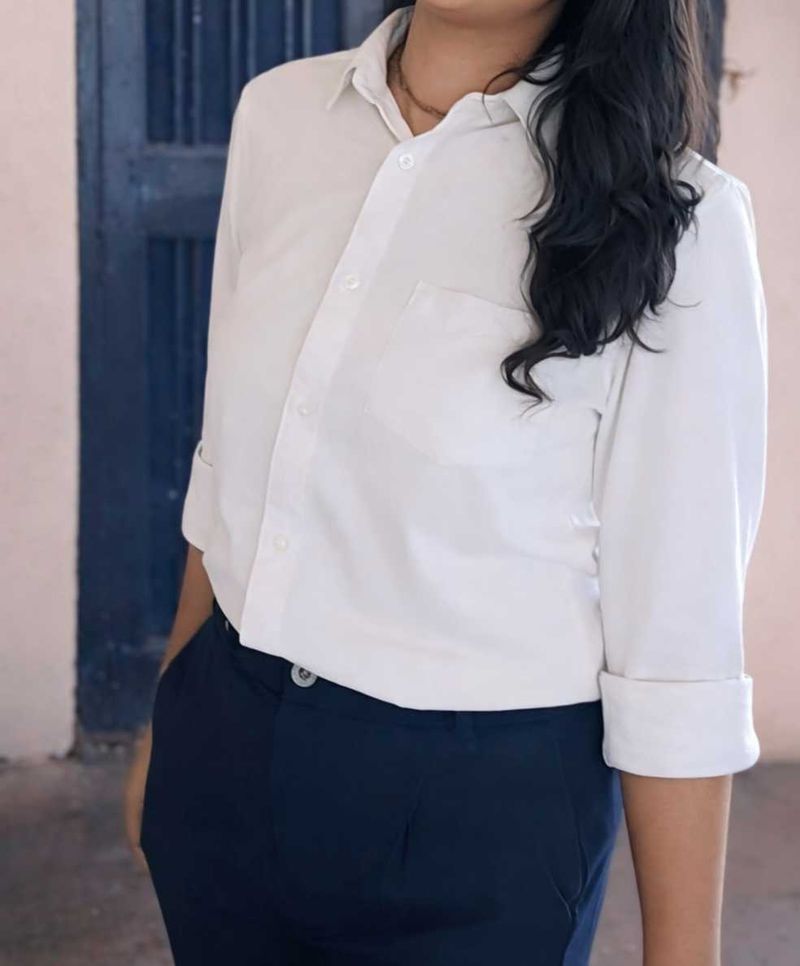 Classic White Button-Down Shirt
