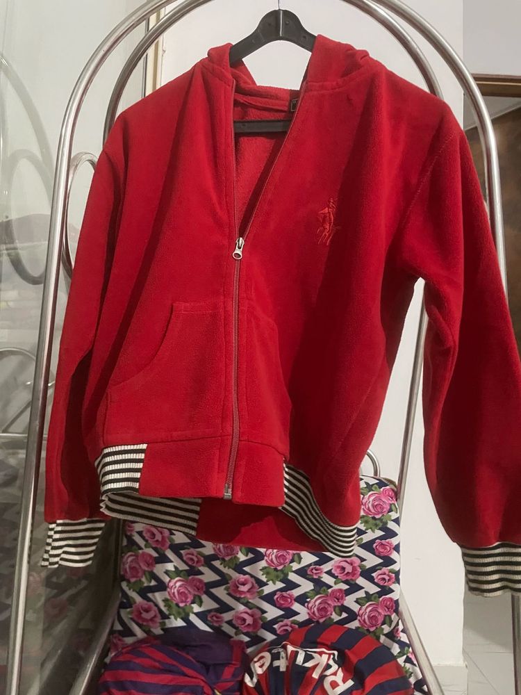 Red Zip-Up Hoodie