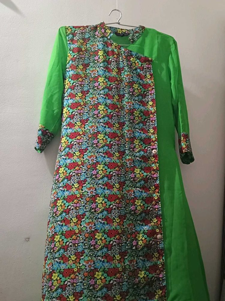 Floral Green Kurta