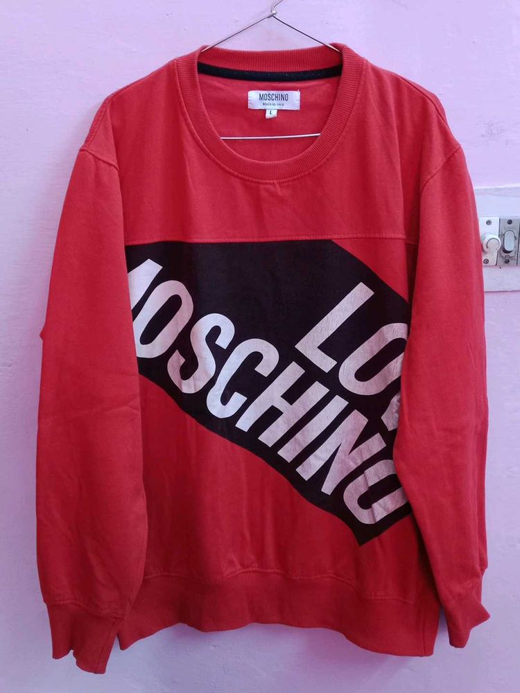 MOSCHINO Made In Italy Red Sweatshirt