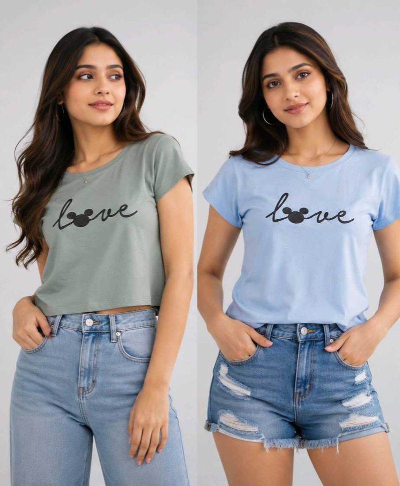Cute Mickey Love T-Shirt Set of 2