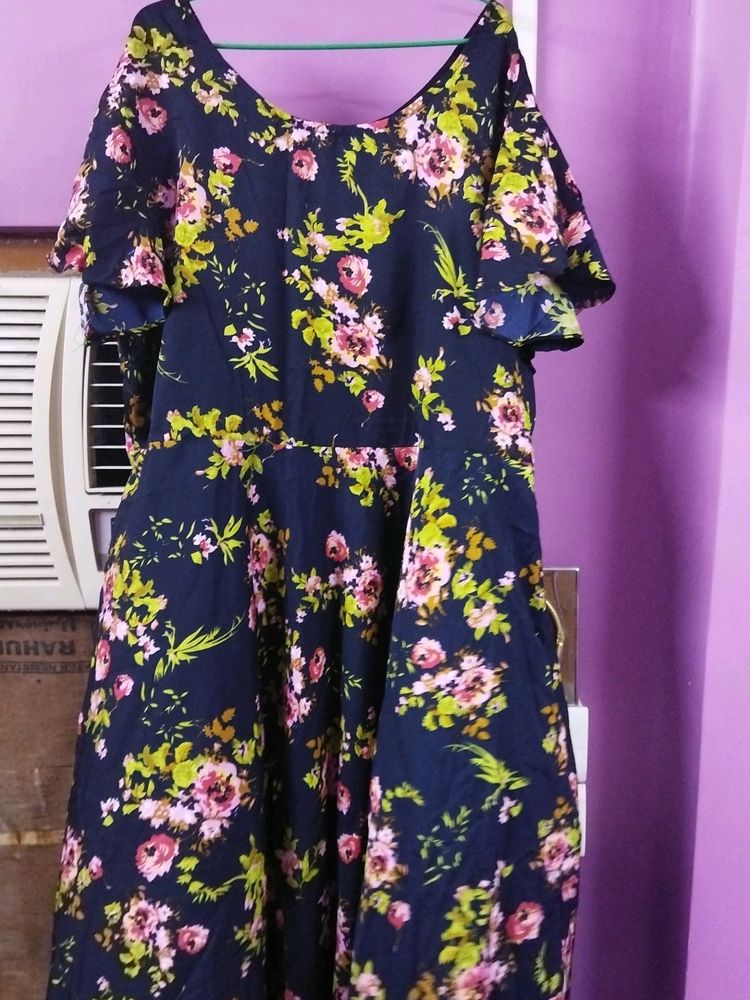 A Line Long Maxi Dress For Casual Wear (Size-2xl)