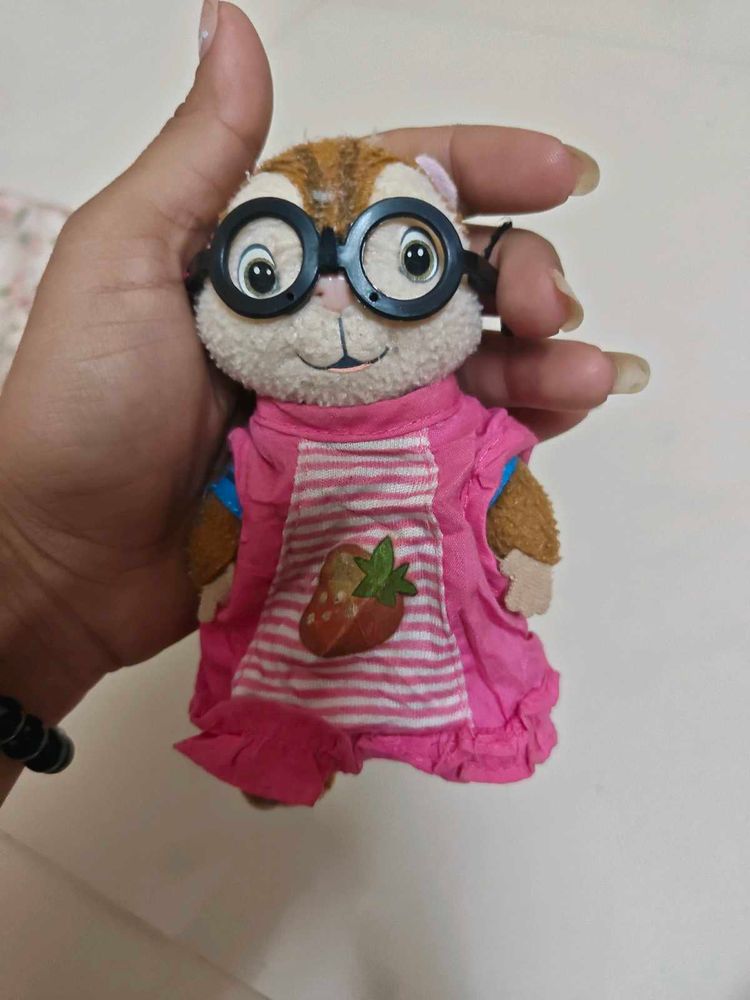 Cute Chipmunk Plush Toy with Glasses