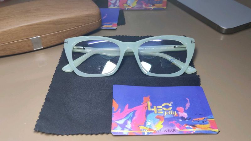 Trendy Light Blue Cat-Eye Glasses