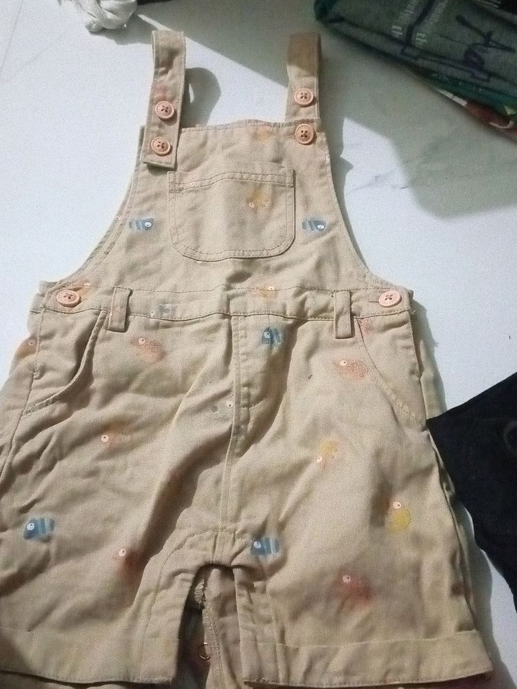Cute Tan Fish Overalls