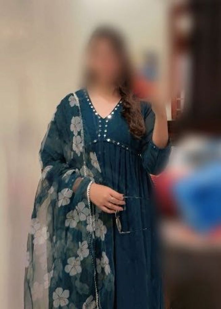 Beautiful Teal Kurta Set with Dupatta