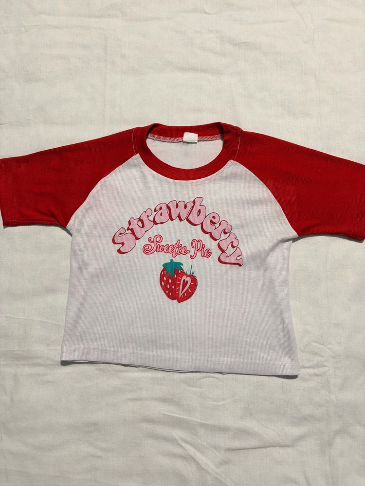 Cute Strawberry Crop Top
