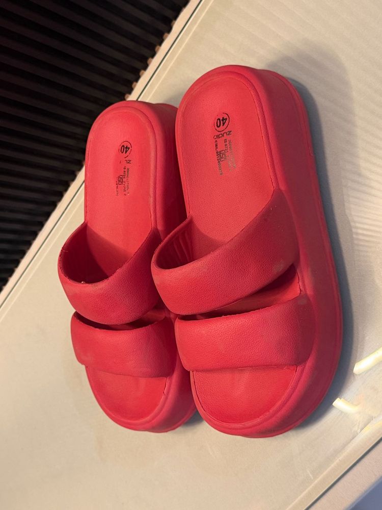 Bright Red Platform Slides