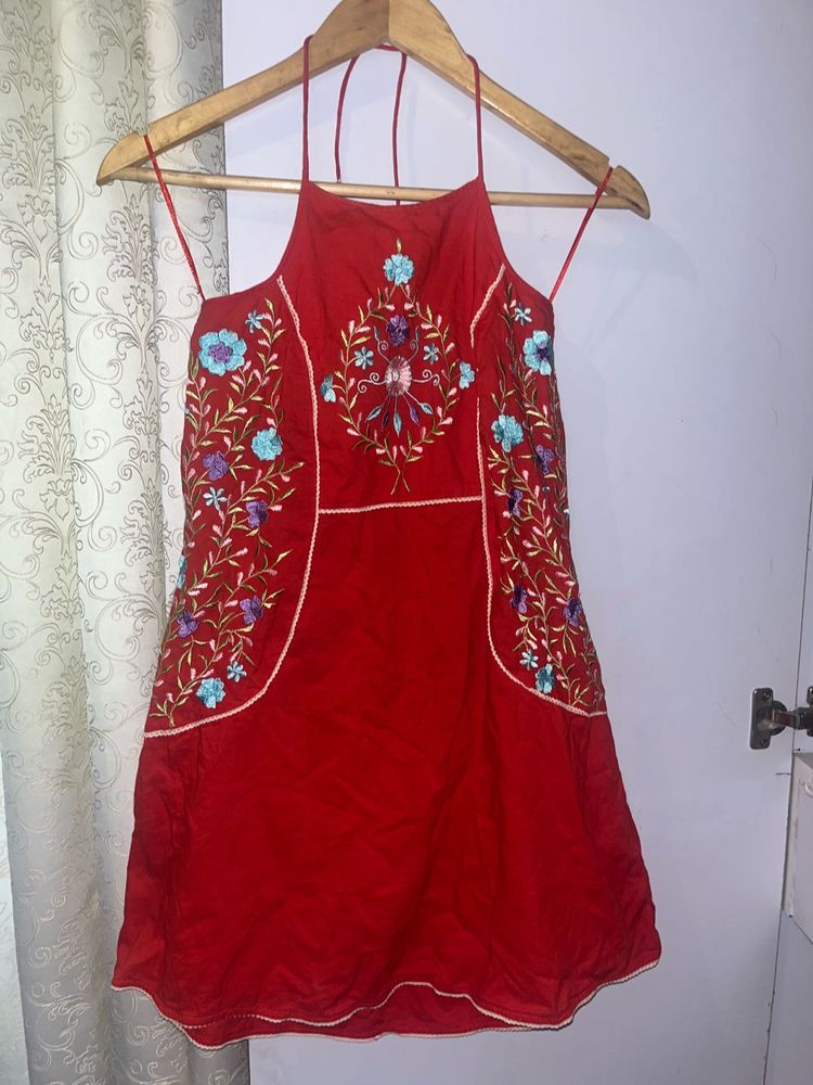 ❤️ Red Embroidered Dress / Kurta
