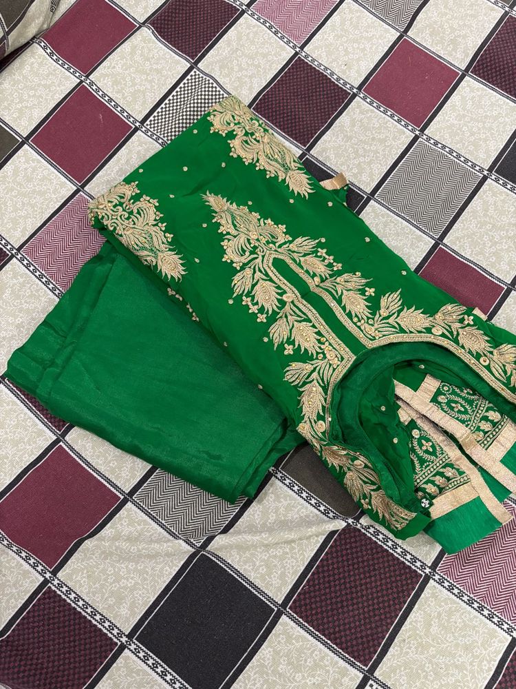 Beautiful Green Kurta Set with Embroidery