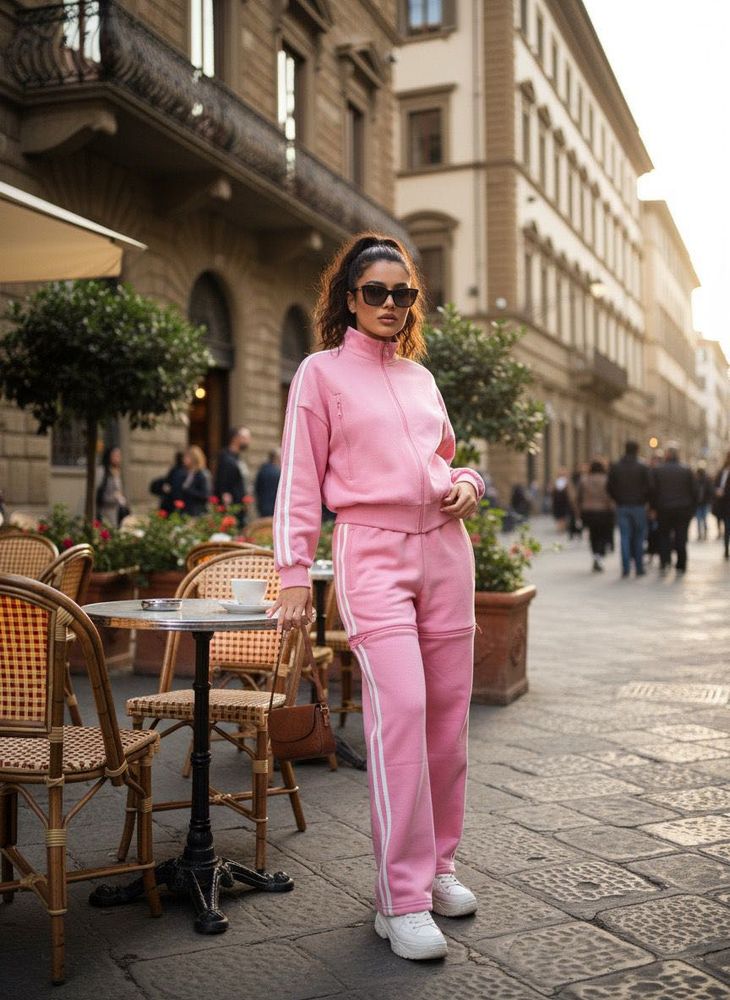 Pink 3in1 Style Tracksuit Set