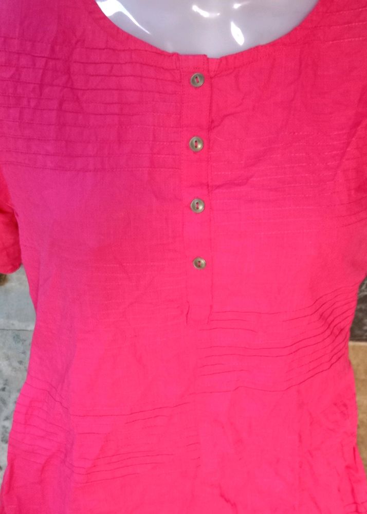 Kurta With Side Pocket From INDIE PICKS - AJIO