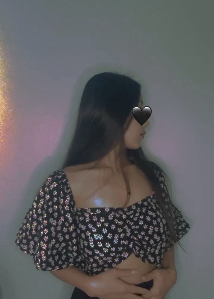 Floral Print Crop Top