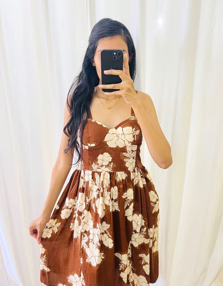 Floral Brown Sundress