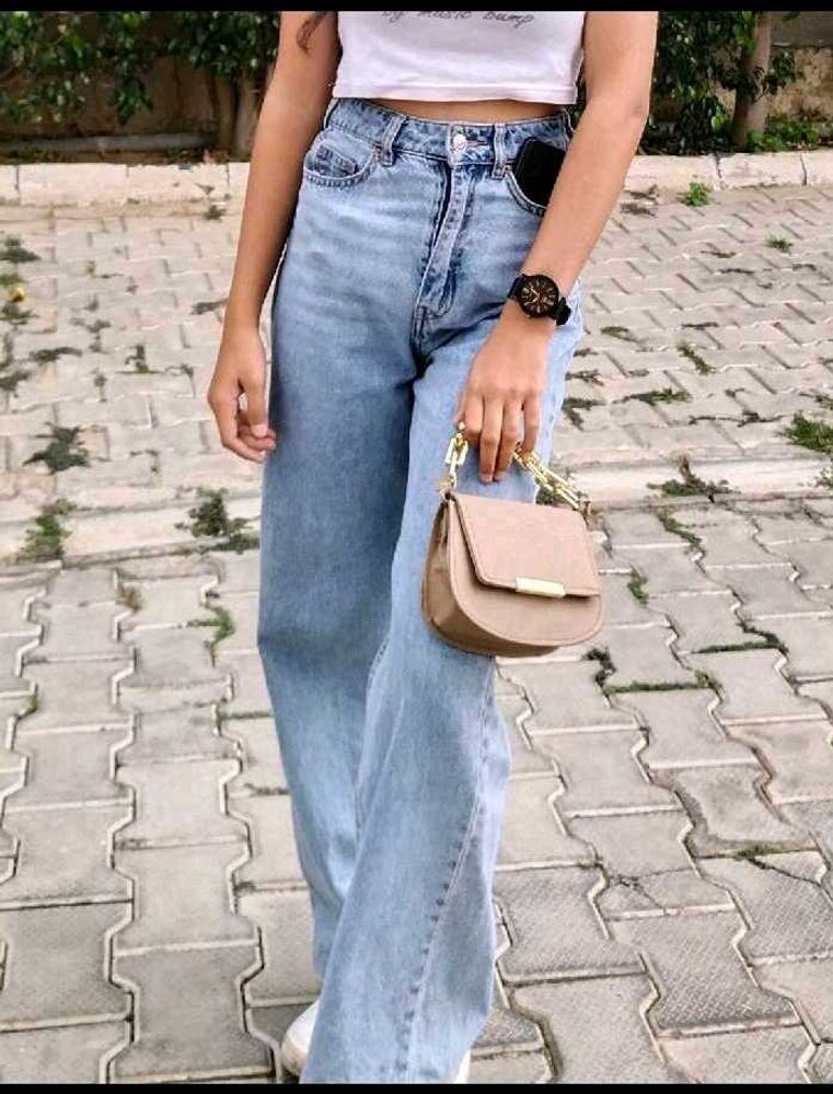 H&amp;M Blue Wide Leg Jeans