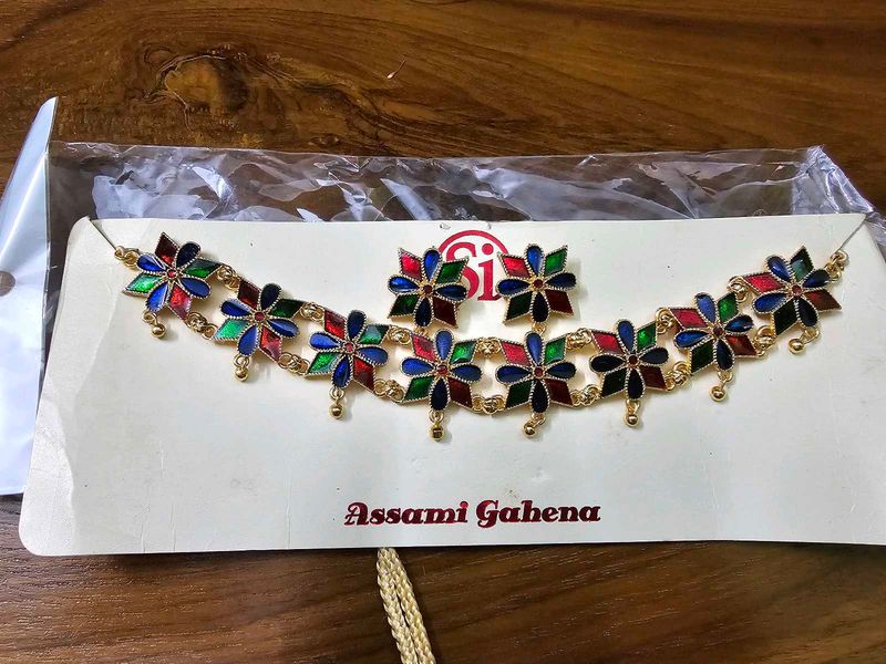 Colorful Floral Necklace and Earring Set