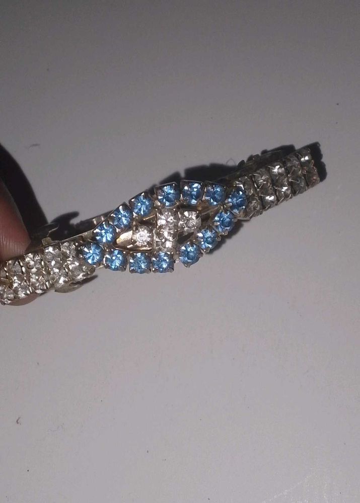 Sparkling Blue &amp; Clear Stone Bracelet