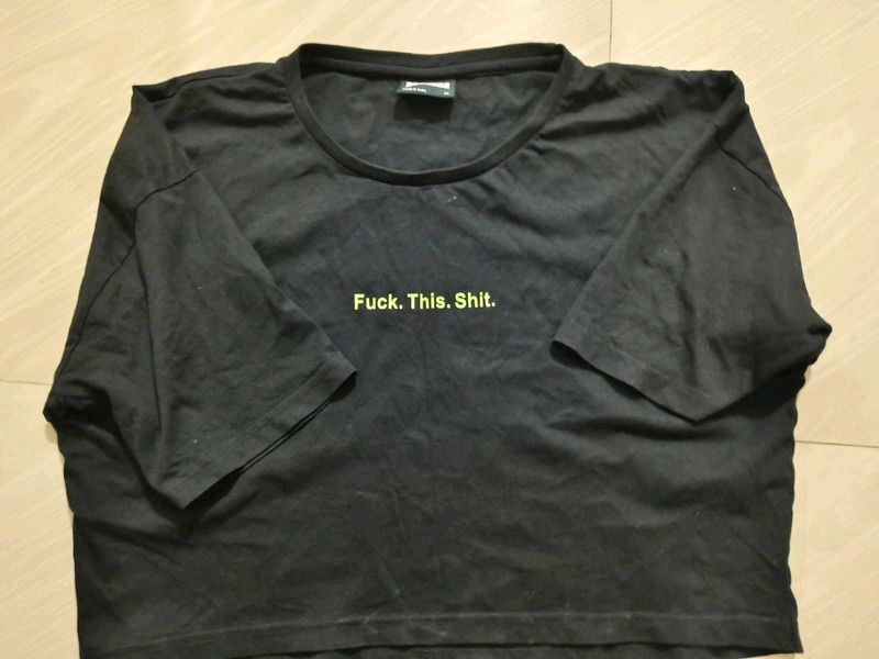 Graphic Print Black T-Shirt