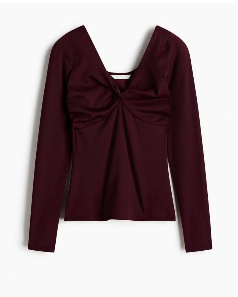 H&amp;M Brand) Long Sleeve Twist Front Top