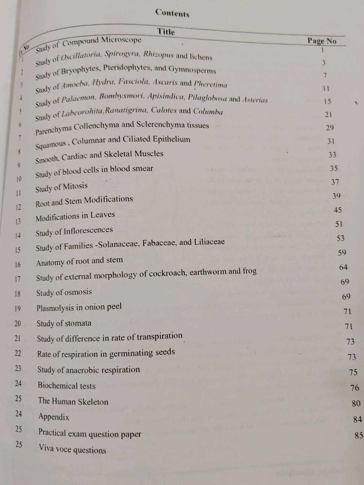 Biology Practical Book