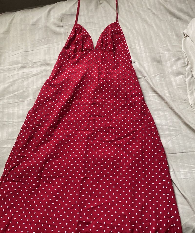 Chic Red Polka Dot Sundress