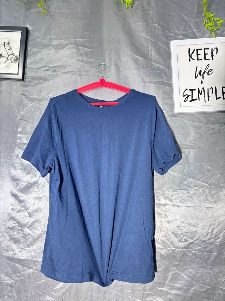 H&amp;M Men's Blue Basic T-Shirt