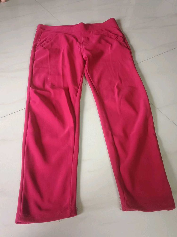 Vibrant Pink Wide-Leg Pants