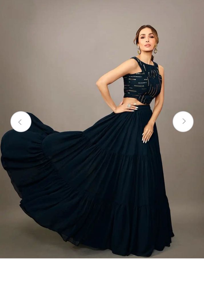 NEW INDDUS Stunning Navy Blue Lehenga Set