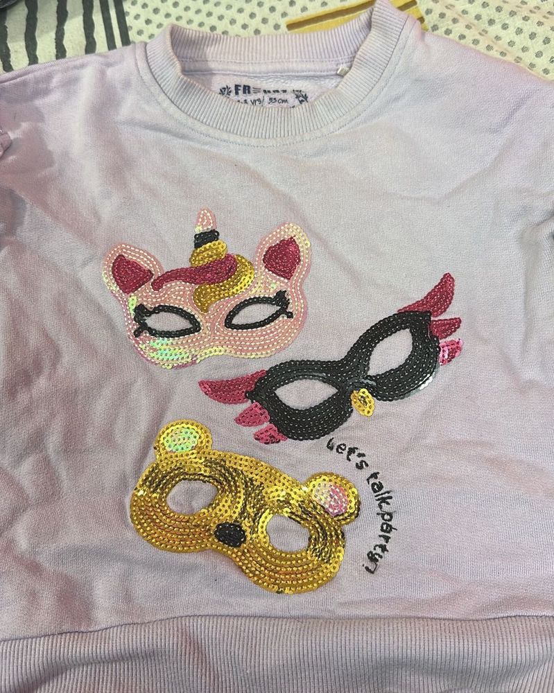 Sparkly Unicorn &amp; Bear Embellished Top