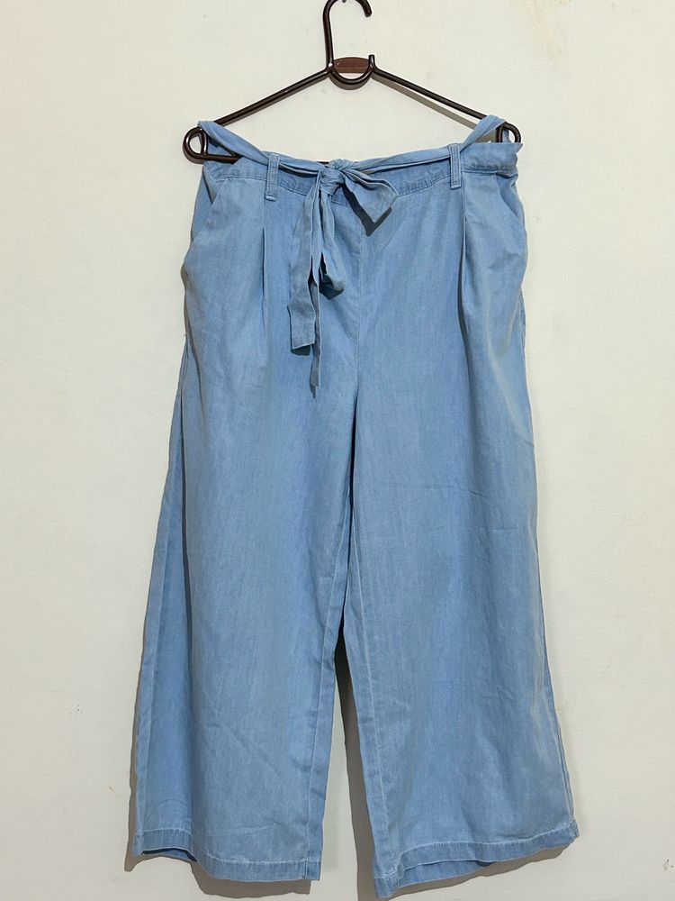 Blue Wide Leg Trouser.