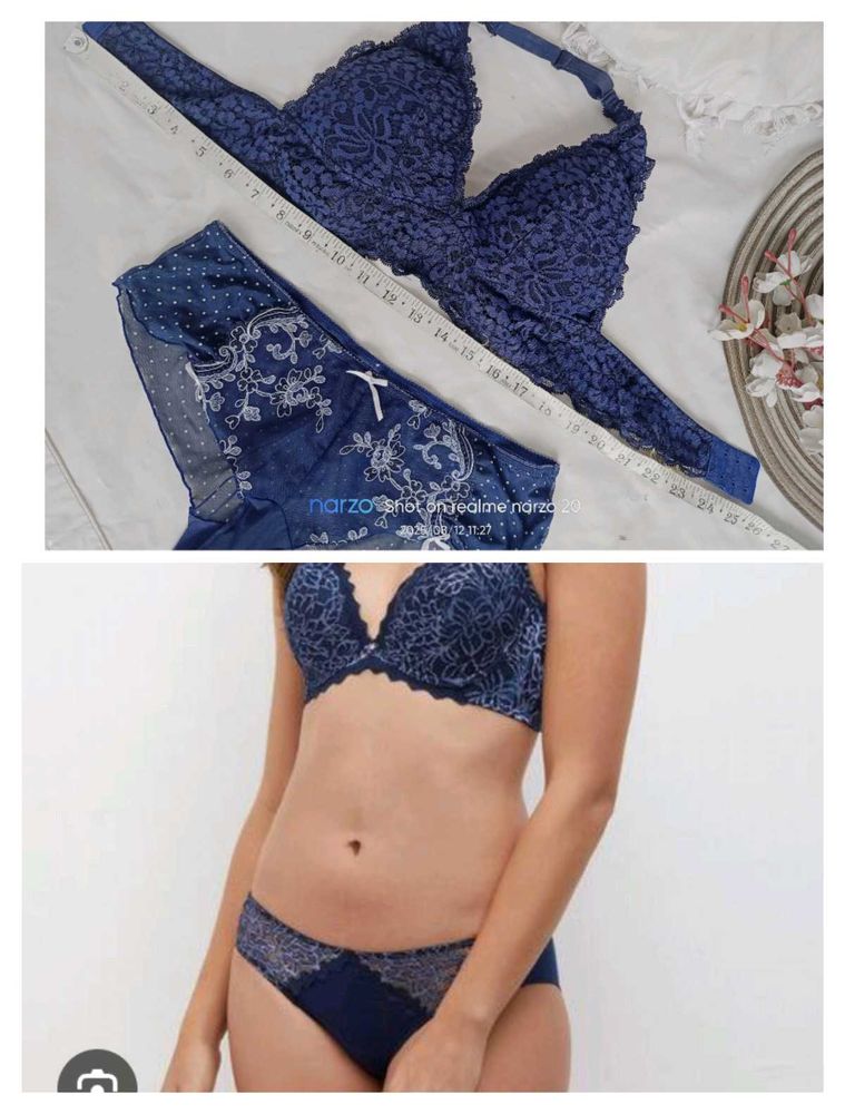 Navy Blue Lingerie Set